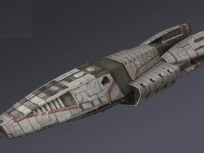 Battlestar Galactica Adamant Class frigate in Tan Fine Detail Plastic