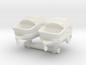 Concrete Pump Trailer (x2) 1/120 in White Natural Versatile Plastic