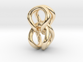 Curved loops in 14k Gold Plated Brass