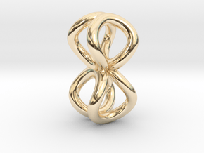 Infinity loops [pendant] in 14k Gold Plated Brass