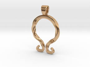 Omega [pendant] in Polished Bronze