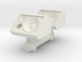 Stage Monitor Speaker (x2) 1/48 in White Natural Versatile Plastic