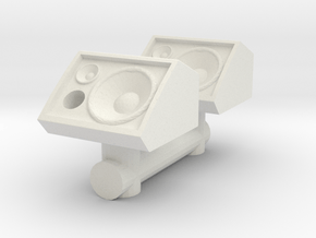 Stage Monitor Speaker (x2) 1/43 in White Natural Versatile Plastic