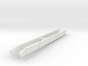 T-64B Side Skirts set 1/64 in White Natural Versatile Plastic