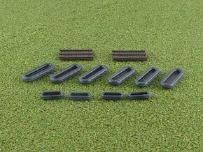 German Floßsäcke / Rubberrafts 1/285 6mm in Tan Fine Detail Plastic