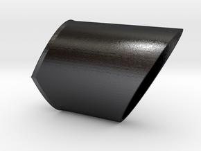 Kojiri oar shaped (Dencyu /Dentyu saya) in Polished and Bronzed Black Steel