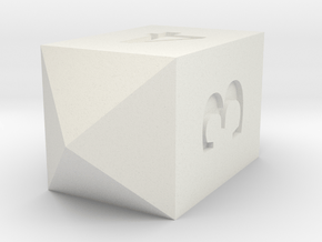 D4 Crystal Custom in White Natural Versatile Plastic: Extra Small
