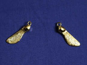 Maple Seed Earrings in 14k Gold Plated Brass