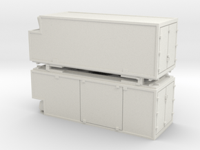 RhB container swap-body Wechselbehälter x2 in White Natural Versatile Plastic: 1:150