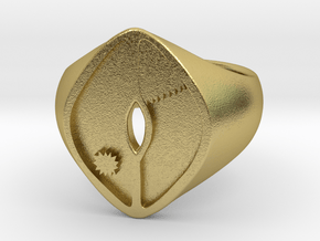Brass Ndome Ring in Natural Brass