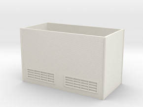 N Scale Large Chiller Part 1 (Walls) in White Natural Versatile Plastic