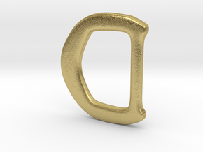 Zig-Zag Patterened Buckle from Hedenham in Natural Brass
