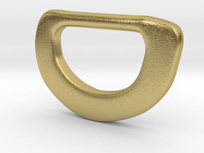 Ring-and-dot buckle from East Lindsey in Natural Brass