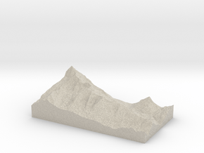 Model of Schwerteckkees in Natural Sandstone