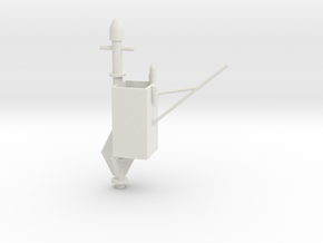 1/100 Richelieu Structure Aft Deck2 Funnel, Mast in White Natural Versatile Plastic