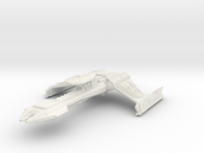 Klingon GOR Class BattleCruiser V2 in White Natural Versatile Plastic