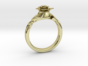 Flower Ring 74 (Contact to Add Stone) in 18K Yellow Gold