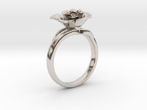 Flower Ring 54 (Contact to Add Stones) in Platinum