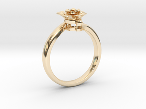 Flower Ring 22 (Contact to Add Stones) in 14k Gold Plated Brass