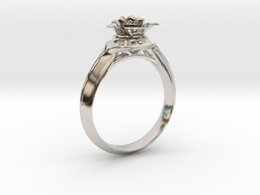 Flower Ring 43 (Contact to Add Stones) in Platinum