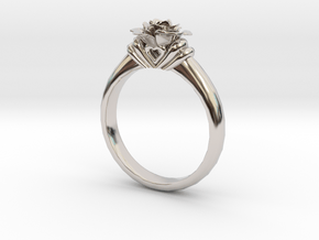 Flower Ring 46 (Contact to Add Stones) in Platinum
