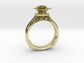 Flower Ring 101 (Contact to Add Stones) in 18K Yellow Gold