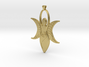 Spiral Goddess Steel Bronze Brass in Natural Brass
