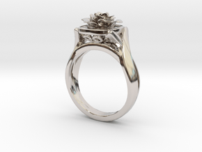 Flower Diamond Ring 101 (Contact to Add Stones) in Platinum