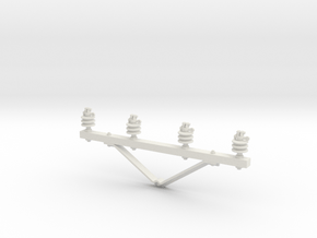 Cross arm in 1:24 scale in White Natural Versatile Plastic