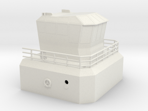 1/50 YTB Tugboat Pilot House v2 in White Natural Versatile Plastic