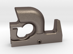 P90 Style Ultralight Foregrip For Picatinny in Polished Bronzed-Silver Steel