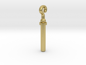 Riddler Cane for minifigs in Natural Brass