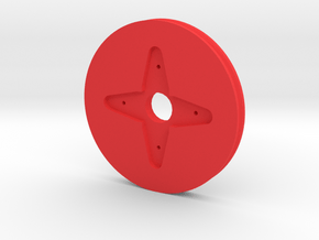 Servo-wheel-4-arm-horn in Red Processed Versatile Plastic