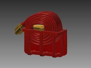Fire Hose - Rolled x 6 1/64 in Tan Fine Detail Plastic