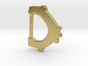 Ring-and-dot buckle from East Walton in Natural Brass