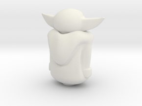 Baby Yoda Figurine in White Natural Versatile Plastic