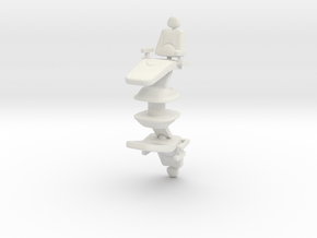 Dentist Chair (x2) 1/43 in White Natural Versatile Plastic