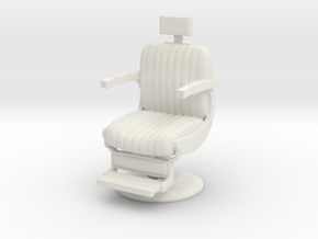 Barber chair 1/43 in White Natural Versatile Plastic