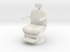 Barber chair 1/24 in White Natural Versatile Plastic
