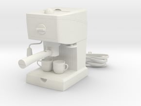 1:14 Espresso Machine  in White Natural Versatile Plastic