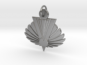 Phoenix Rising Pendant in Natural Silver: Large