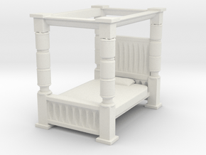 Four Poster Bed 1/48 in White Natural Versatile Plastic