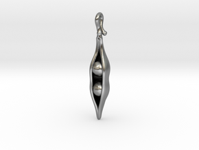 Like Two Peas in a Pod - Pendant in Natural Silver