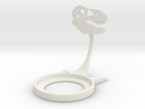 Dinosaur Tyrannosaurus Skull in White Natural Versatile Plastic