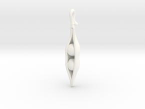 Like Two Peas in a Pod - Pendant in White Processed Versatile Plastic