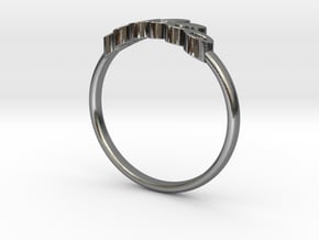 Hello Ring in Polished Silver