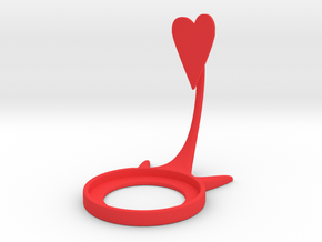 Valentine Heart in Red Processed Versatile Plastic
