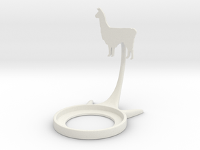 Animal Alpaca in White Natural Versatile Plastic