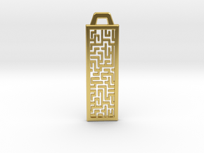 Labyrinth Pendant in Polished Brass