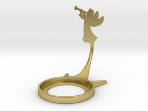Christmas Angel in Natural Brass